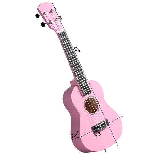 23-Inch Concert Ukulele Starter Kit, Linden Wood with Rosewood Fingerboard