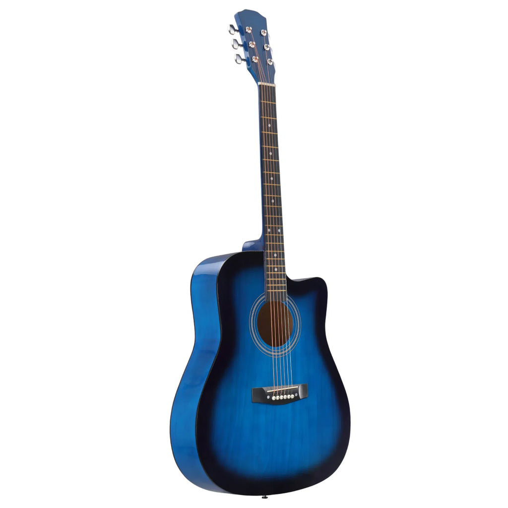 41-Inch Cutaway Acoustic Guitar Starter Kit, Blue
