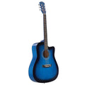 41-Inch Cutaway Acoustic Guitar Starter Kit, Blue