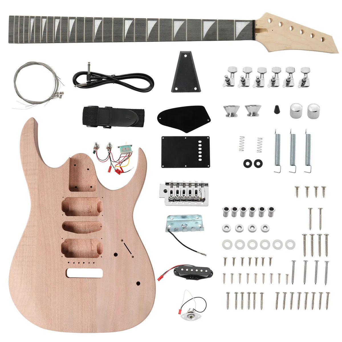 DIY Electric Guitar Kit, 170 Style Mahogany Body and Maple Neck