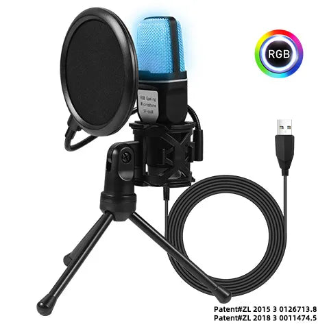 RGB USB Condenser Microphone for Gaming, Streaming and Podcasts